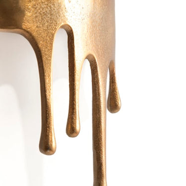 Gold Drip Small Oval Aluminium Wall Shelf