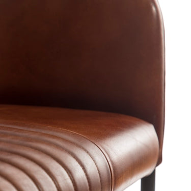 Industrial Vintage Leather & Iron 2-Seater Sofa