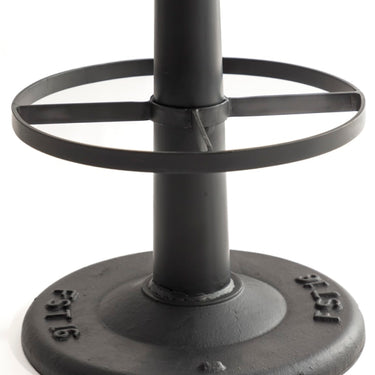 Industrial Vintage Leather & Iron Bar Stool