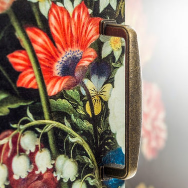 Tall Floral Bouquet Side Cabinet