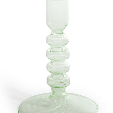 Pale Green Glass Candle Holder