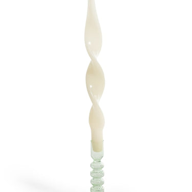 Pale Green Glass Candle Holder