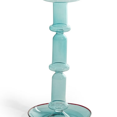Blue Glass Candle Holder