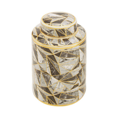 Small Marble Effect Pattern Ceramic Jar