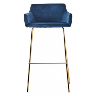Tamzin Blue Velvet Low Back Bar Chair