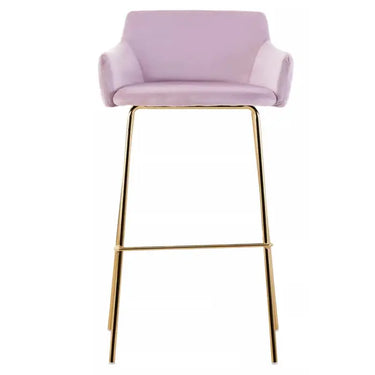 Tamzin Pink Velvet Low Back Bar Chair