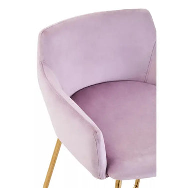 Tamzin Pink Velvet Low Back Bar Chair