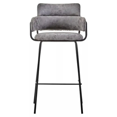 Tamzin Grey Faux Leather Bar Chair