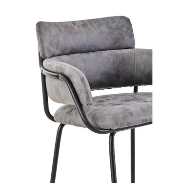 Tamzin Grey Faux Leather Bar Chair