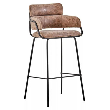 Tamzin Brown Faux Leather Bar Chair
