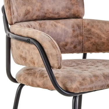 Tamzin Brown Faux Leather Bar Chair