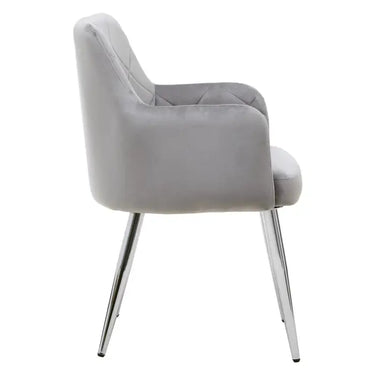 Mink Velvet Splayed Dining Chair