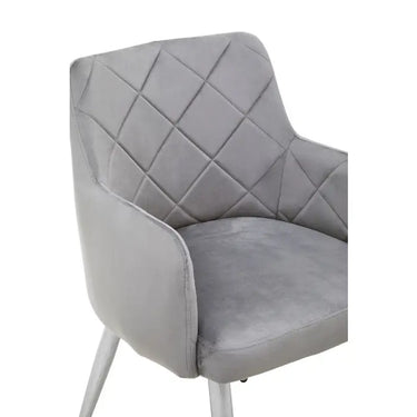 Mink Velvet Splayed Dining Chair