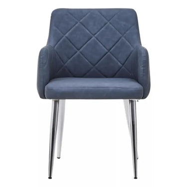 Dark Grey And Chrome Dining Chair