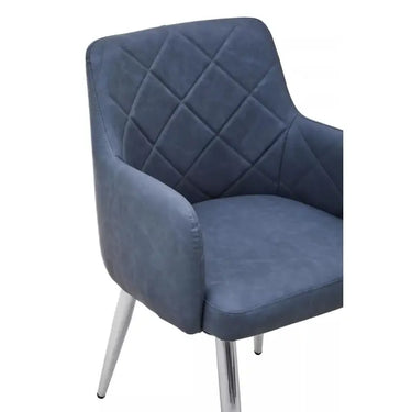 Dark Grey And Chrome Dining Chair
