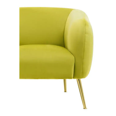 YASMEEN OLIVE VELVET ARMCHAIR