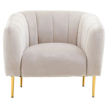 Silver Grey Velvet Armchair