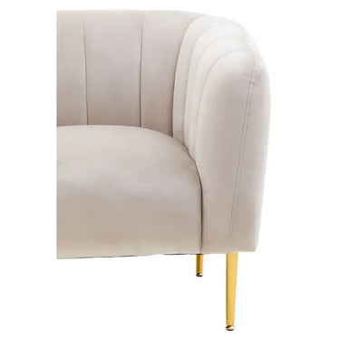 Silver Grey Velvet Armchair
