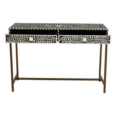 Console Table With Gold Finish Legs