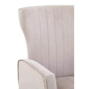 ZAMORA MINK VELVET ACCENT CHAIR WITH GOLD FINISH LEGS