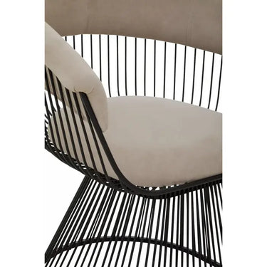Vogue Mink and Black Velvet Chair
