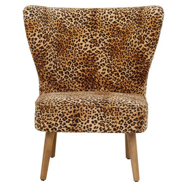 Leopard Print Velvet Chair