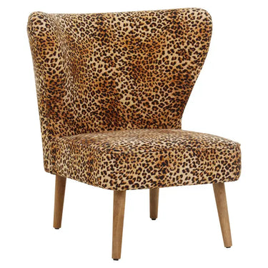 Leopard Print Velvet Chair