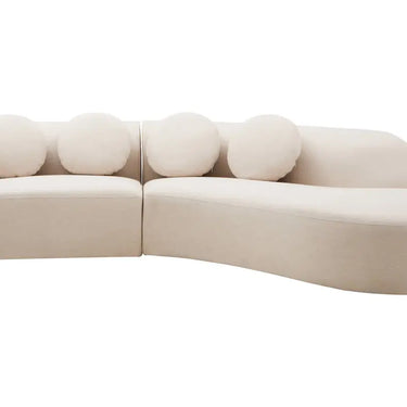 Cream Linen Fabric 3 Seater Sofa