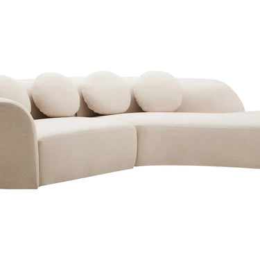 Cream Linen Fabric 3 Seater Sofa