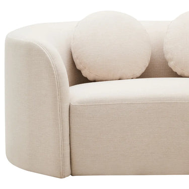 Cream Linen Fabric 3 Seater Sofa