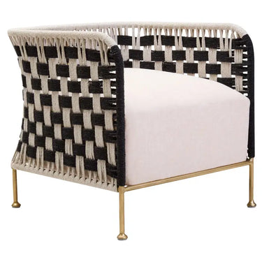 Black And White Jute Chair