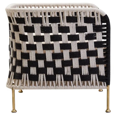 Black And White Jute Chair