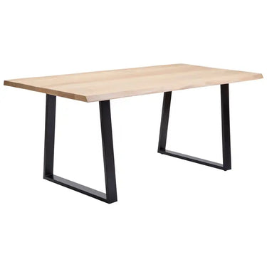Mango Wood Live Edge Black Iron Frame Dining Table