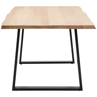 Mango Wood Live Edge Black Iron Frame Dining Table