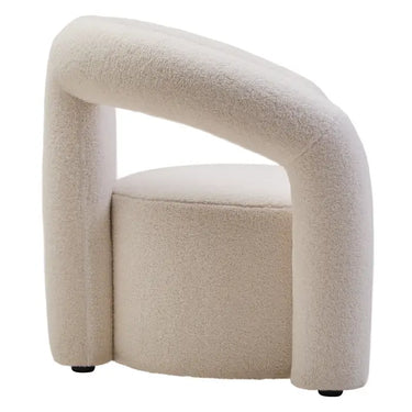 Ivory Boucle Statement Chair