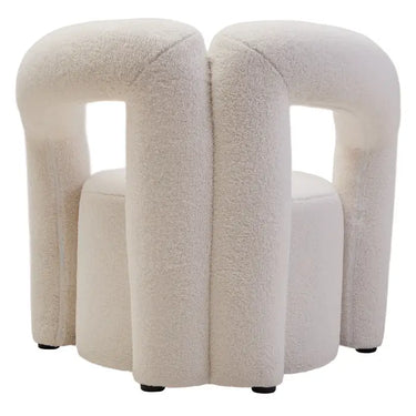 Ivory Boucle Statement Chair