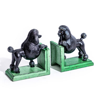 Pair of Black Poodle Bookends