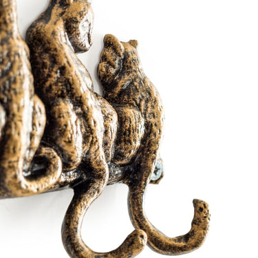 CAST IRON CATS COAT HOOKS