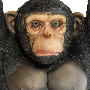 Chimpanzee Holding Trunk Slice Side Table