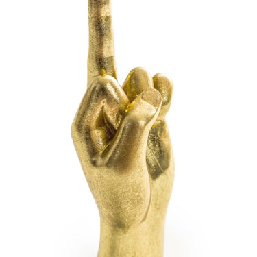 Gold Middle Finger Hand Figure