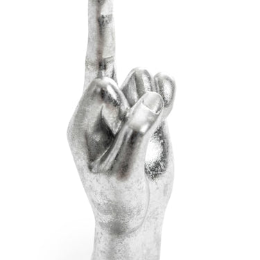 Silver Middle Finger Hand Figure
