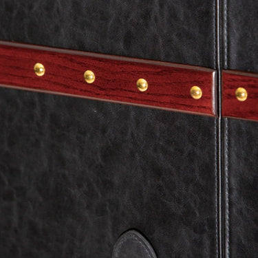 Extra Large Leather Two-door Wine / Bar Cabinet