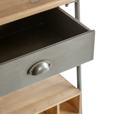 Metal & Wood Bar / Shelving Unit