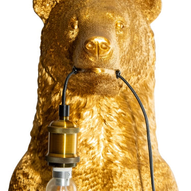 Gold Standing Bear Floor Lamp