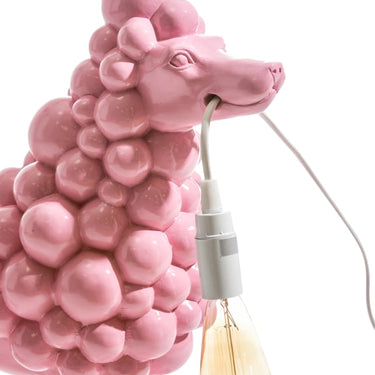 Standing Pink Poodle Lamp
