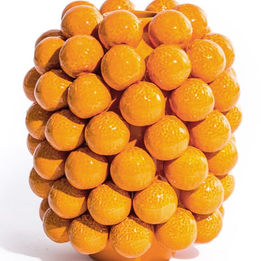 Ceramic Extra Large Multi Orange Vase