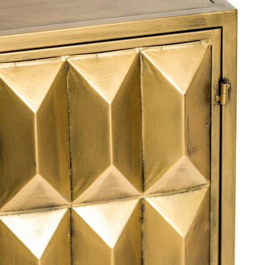 Industrial Gold 3 Door Large Metal Sideboard
