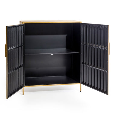 Industrial Gold 2 Door Metal Side Cabinet