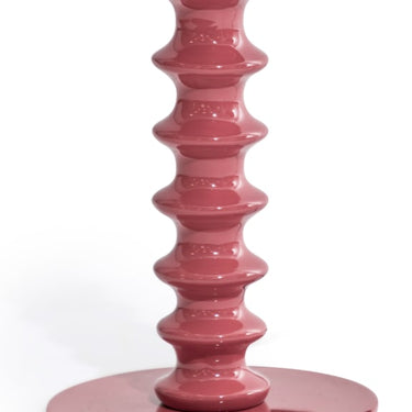 Terracotta Pink Large Ribbed Table Lamp