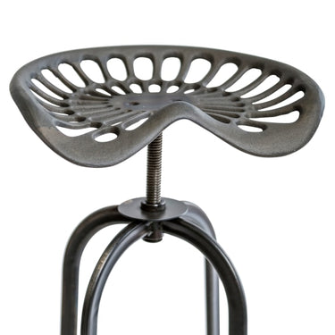 Industrial Tractor-Seat Style Adjustable Bar Stool